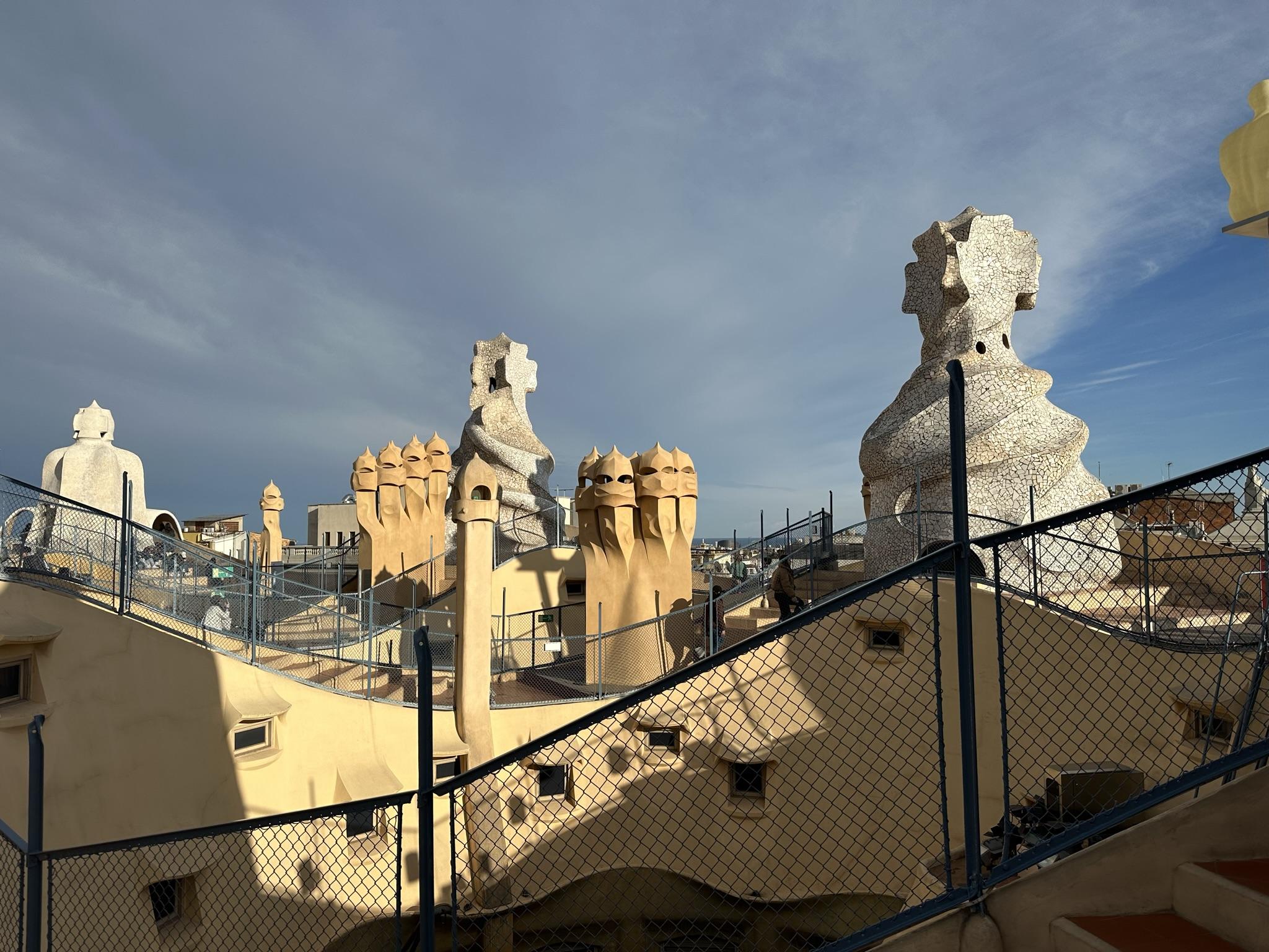 Another Gaudi Masterpiece. Spectacular view from the roof top