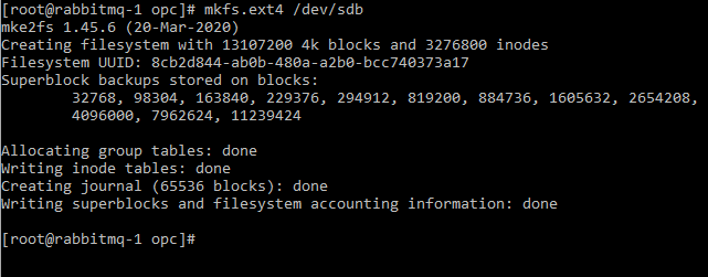 Create ext4 file system